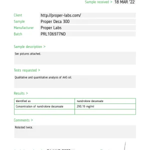Alternative view of Nandrolone Decanoate 300 – Proper Labs